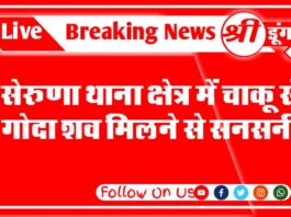 सेरूणा थाना क्षेत्र में चाकुओ से गोंदा शव मिलने से सनसनी