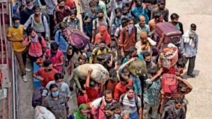 राजस्थान में मध्य प्रदेश के मजदूरों ने पलायन करना शुरू कर दिया