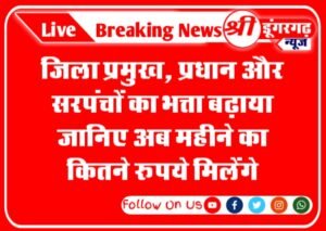 जिला प्रमुख, प्रधान और सरपंचों का भत्ता 20 फीसदी बढ़ाया: