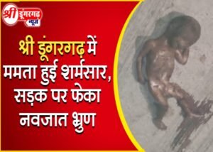 श्री डूंगरगढ़ में ममता हुई शर्मसार, सड़क पर फेका नवजात भ्रूण