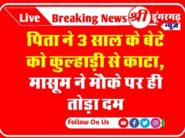 पिता ने 3 साल के बेटे को कुल्हाड़ी से काटा, मासूम ने मौके पर ही तोड़ा दम