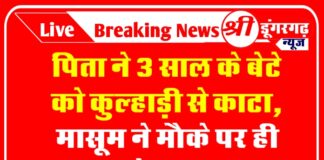 पिता ने 3 साल के बेटे को कुल्हाड़ी से काटा, मासूम ने मौके पर ही तोड़ा दम