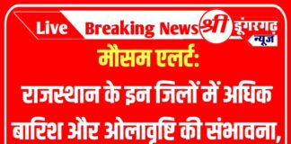 राजस्थान के इन जिलों में अधिक बारिश और ओलावृष्टि की संभावना, ऑरेंज अलर्ट जारी Rajasthan Weather राजस्थान के इन जिलों में अधिक बारिश और ओलावृष्टि की संभावना, ऑरेंज अलर्ट जारी