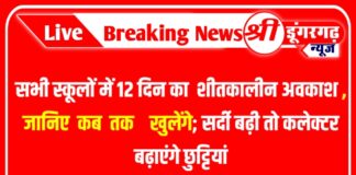 सभी स्कूलों में 12 दिन का शीतकालीन अवकाश:25 दिसंबर से 5 जनवरी तक नहीं खुलेंगे; सर्दी बढ़ी तो कलेक्टर बढ़ाएंगे छुट्टियां